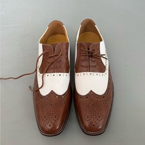 Classic Brown and White Men's Oxford shoes size 12
